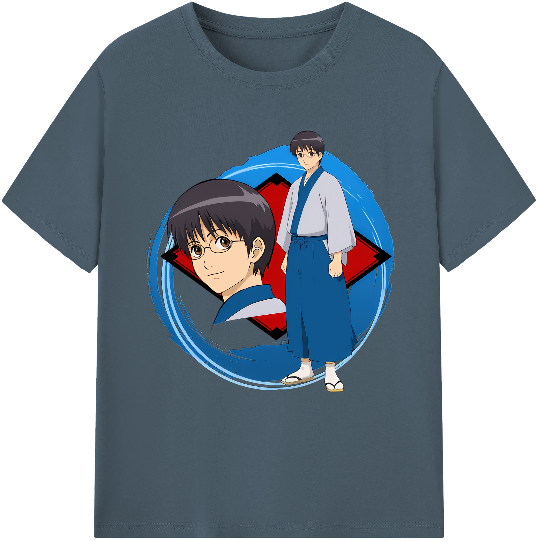 （画像用） ぎんたま 坂田銀時（さかたぎんとき） 神楽 志村新八（しむら しんぱち） GINTAMA Sakata Gintoki Kagura Shimura Shinpachi 綿100％半袖Tシャツ（フロントプリント）